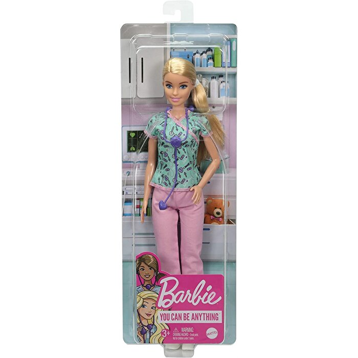 Barbie Kariyer Bebekleri Hemşire Bebek Sarı Saçlı GTW39