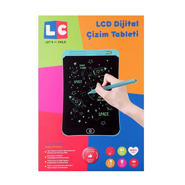 LCD 12'' Dijital Çizim Tableti Siyah