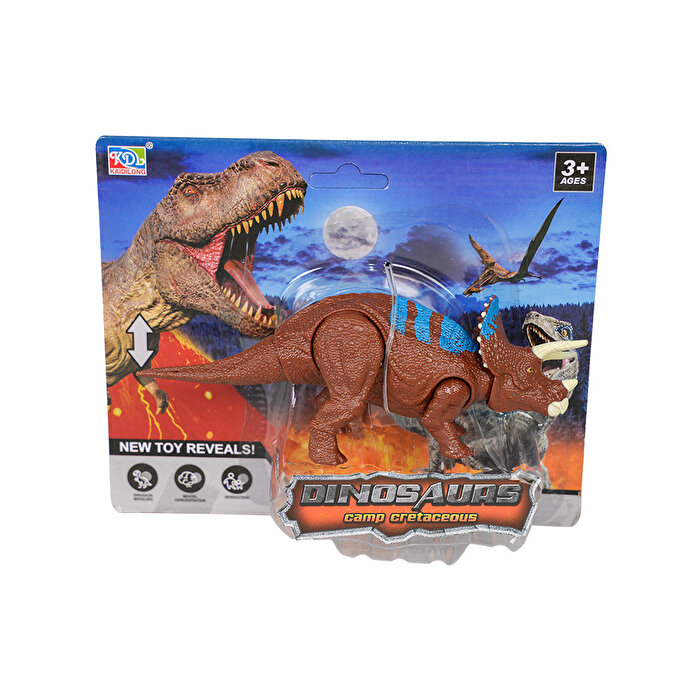 Dinozor Triceratops Figür Kahverengi