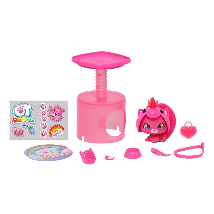 QT Kittie Gökkuşağı Serisi Sürpriz Aksesuarlı Yavru Kedi Mina