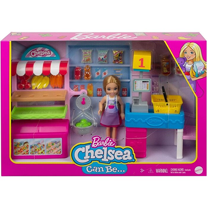 Barbie Chelsea Meslekleri Öğreniyor Market Çalışanı Chelsea ve Oyun Seti GTN67