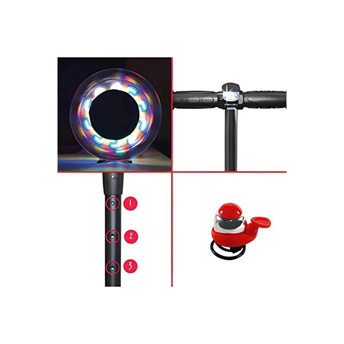 Voit 3 Tekerlekli Işıklı Turuncu Scooter