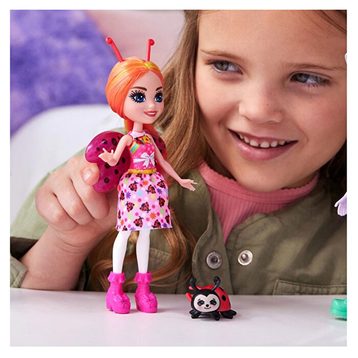 Enchantimals Popüler Karakter Bebekler Ladonna Ladybug ve Wafi HNT57