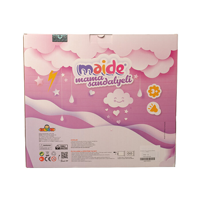 Konuşan Maide Bebek Mama Sandalyeli Oyun Seti Bebek Tişörtlü