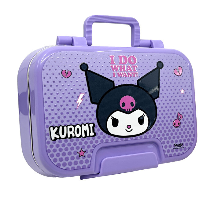 Kuromi Çelik 2 Bölmeli Mor Beslenme Kutusu