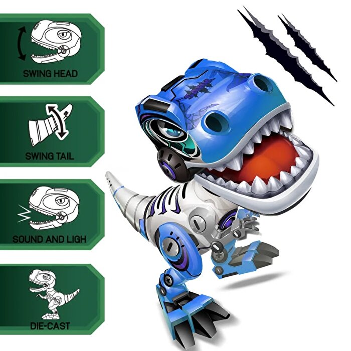 Işıklı ve Sesli Die Cast Mavi Dinozor