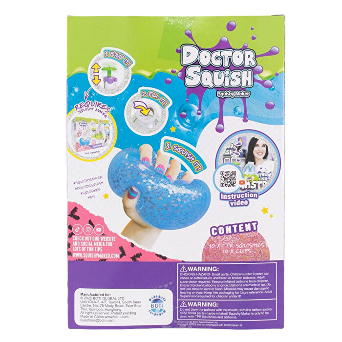 Doctor Squishy Yedek Paket 10 Adet Balon ve Klips