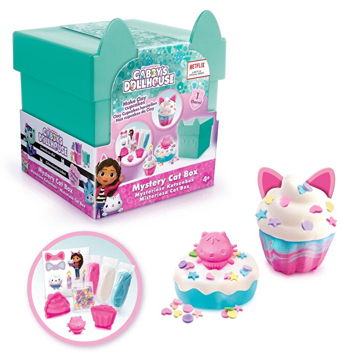 Gabby's Dollhouse Gi̇zemli̇ Kedi̇ Kutusu Make Clay Cupcakes