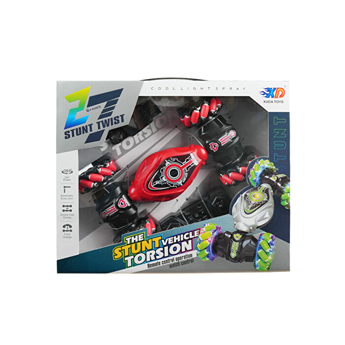 Bileklik Kumandalı Şarjlı Stunt Car Twist Akrobat Araba Kırmızı