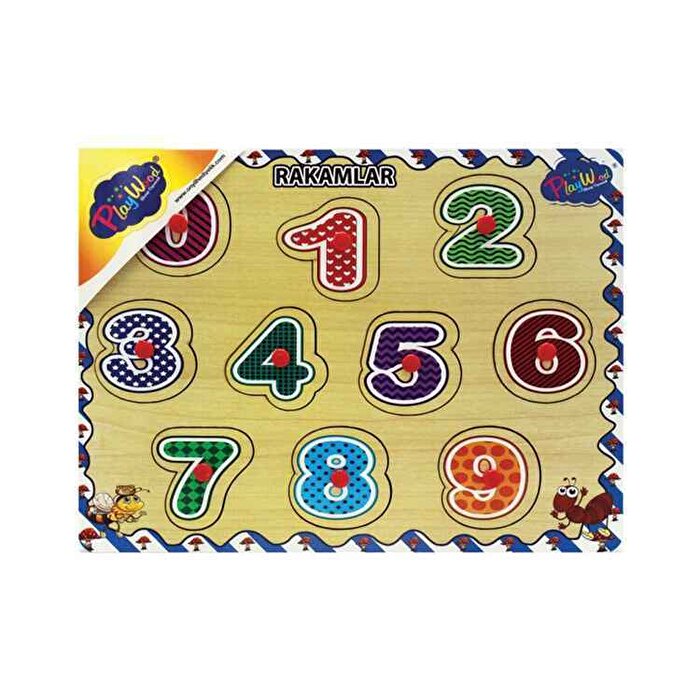 Playwood Ahşap Tutmalı Rakamlar Puzzle