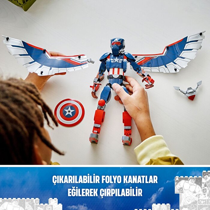 LEGO Marvel Yeni Kaptan Amerika Yapım Figürü 76296