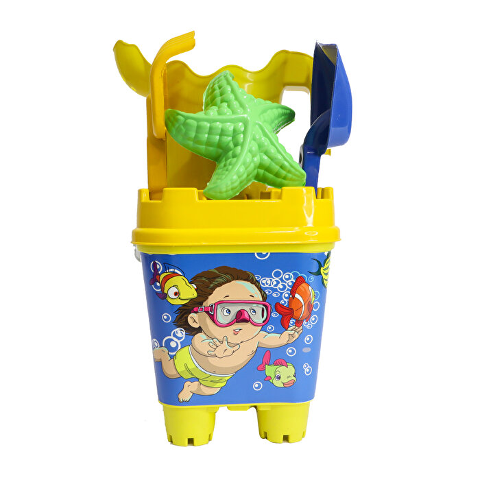 2016 Mas Resimli Çantalı Kale Kova Kürek Takımı Mavi Çantalı