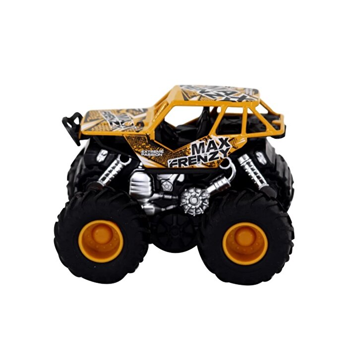 1:36 Ölçekli Sürtmeli Dev Tekerli Araçlar Sarı Max Frenzy