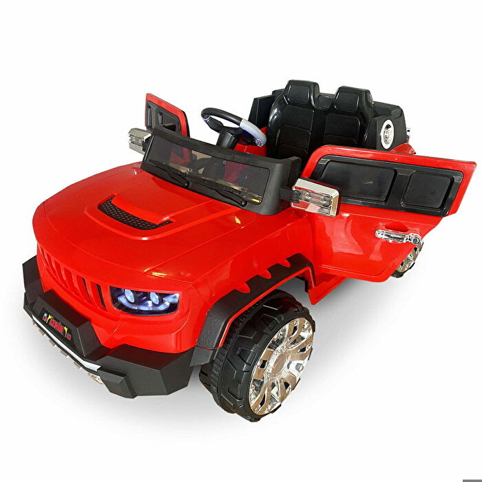 İznik 12 Volt Çift Kişilik Uzaktan Kumandalı Akülü Araba Kırmızı