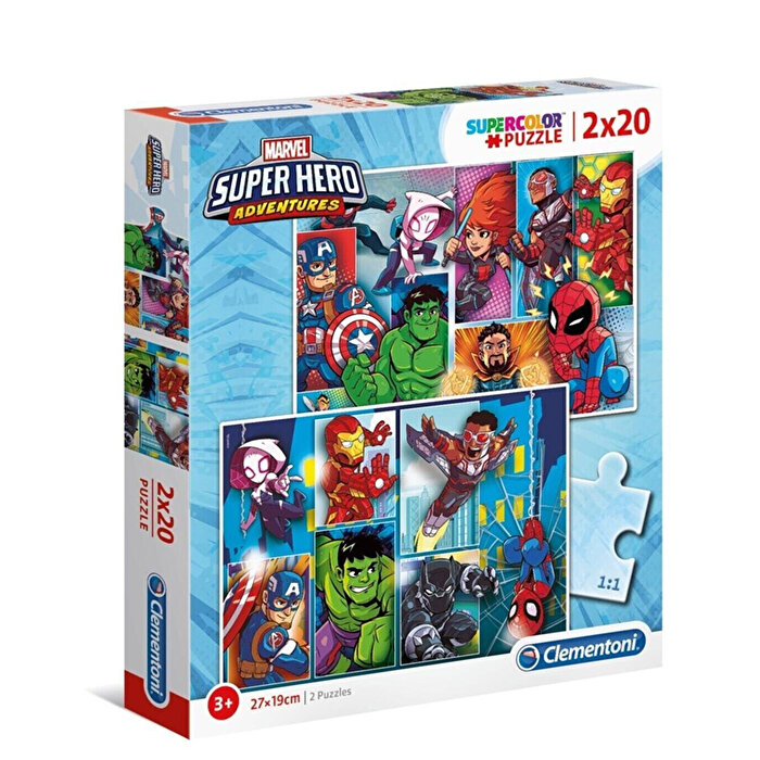 Clementonı Super Hero Puzzle 2x20 Parça