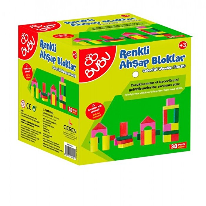Bu Bu Ahşap Bloklar 30 Parça