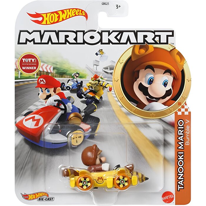 Hot Wheels Mario Kart Karakter Araçlar Tanooki Mario HDB31