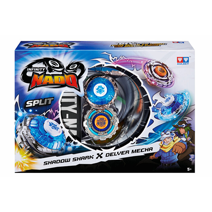 Infinity Nado Split Serisi 2'li Set Shadow Shark & Delver Mecha (Gölge Köpekbalığı & Zırhlı Delici
