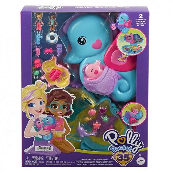 Polly Pocket Çanta Olabilen Micro Oyun Setleri Seahorse Purse HPW03
