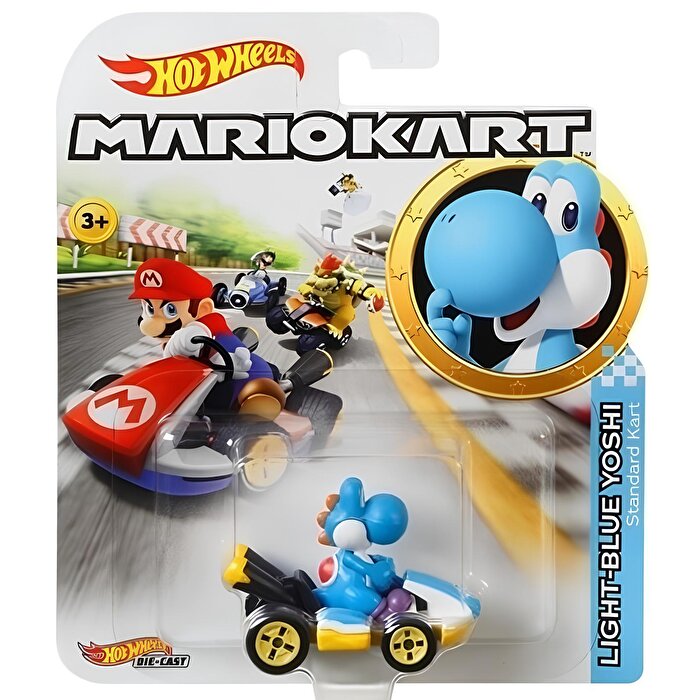 Hot Wheels Mario Kart Karakter Araçlar Light Blue Yoshi GBG35