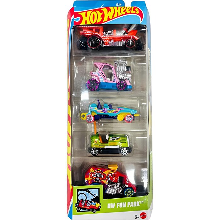 Hot Wheels Beşli Araba Seti Hw Fun Park JBJ88