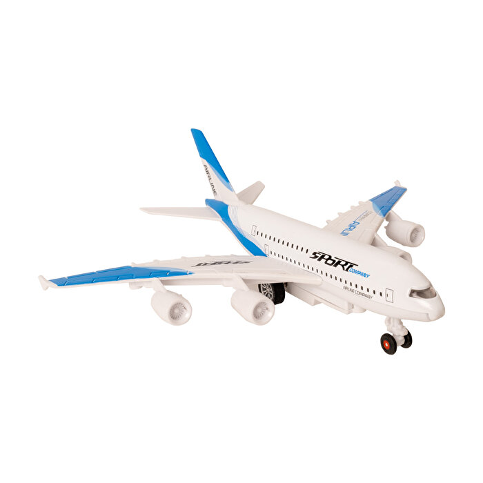 Çek Bırak Die Cast Uçak A380 Mavi