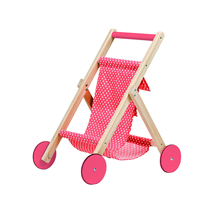Ahşap Oyuncak Puset Pembe
