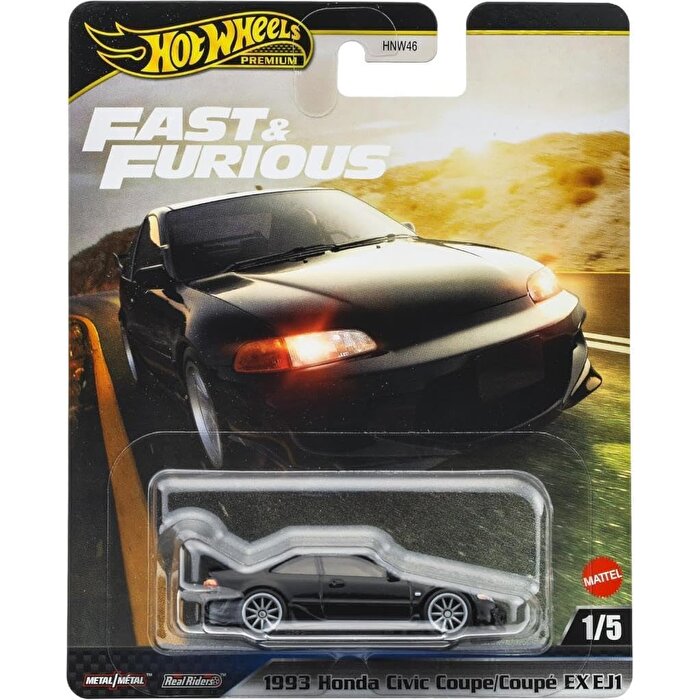 Hot Wheels Hızlı ve Öfkeli Premium Arabalar 1993 Honda Civic Coupe JBL90
