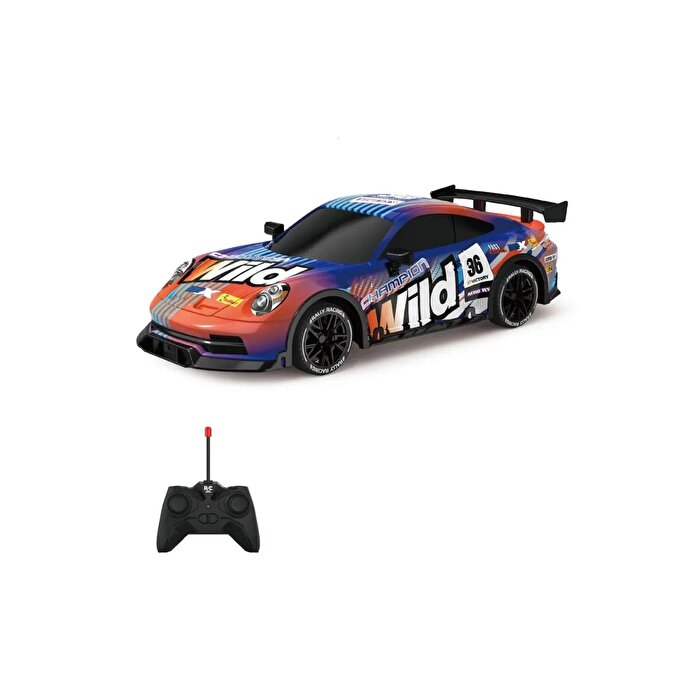 1:18 Wild Kumandalı Full Fonksi̇yon Işıklı Araba Turuncu Mavi̇