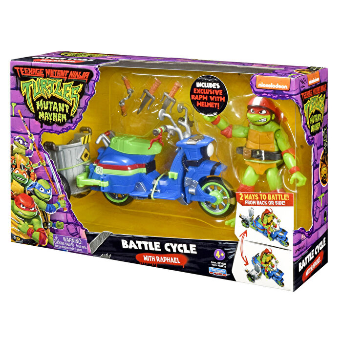 TMNT Araçlar ve Figürler Battle Cycle With Raphael 83430