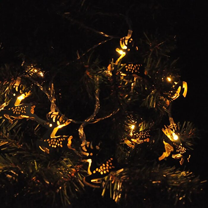 Yılbaşı Pilli Geyik Figürlü Led Işık 3 Metre