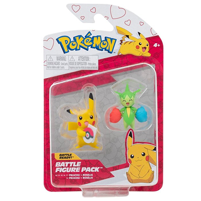 Pokemon Battle 2'li Figür Seti Pikachu ve Roselia