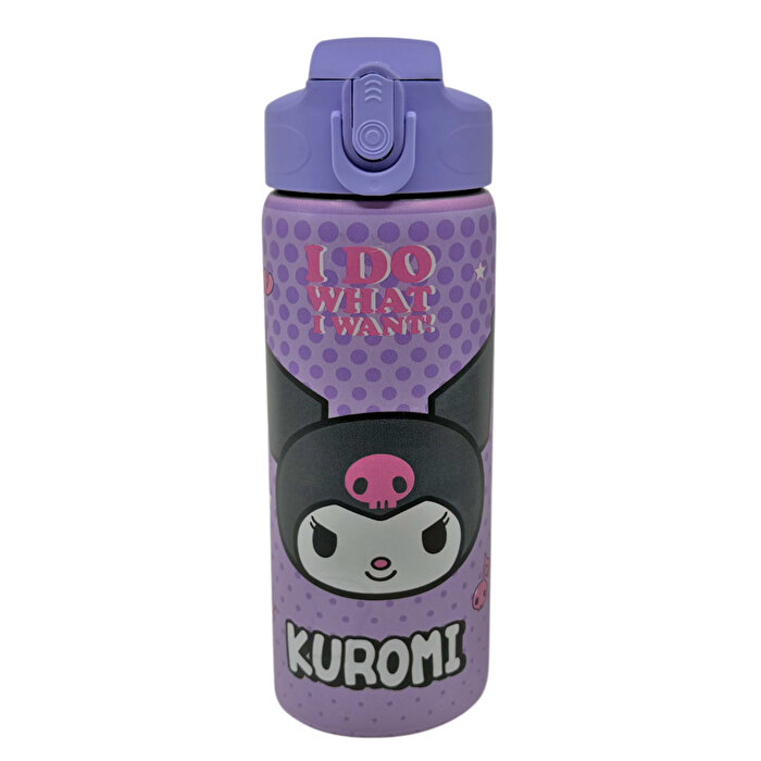 Kuromi Çelik Pembe Matara 600 Ml