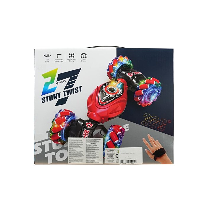 Bileklik Kumandalı Şarjlı Stunt Car Twist Akrobat Araba Mavi