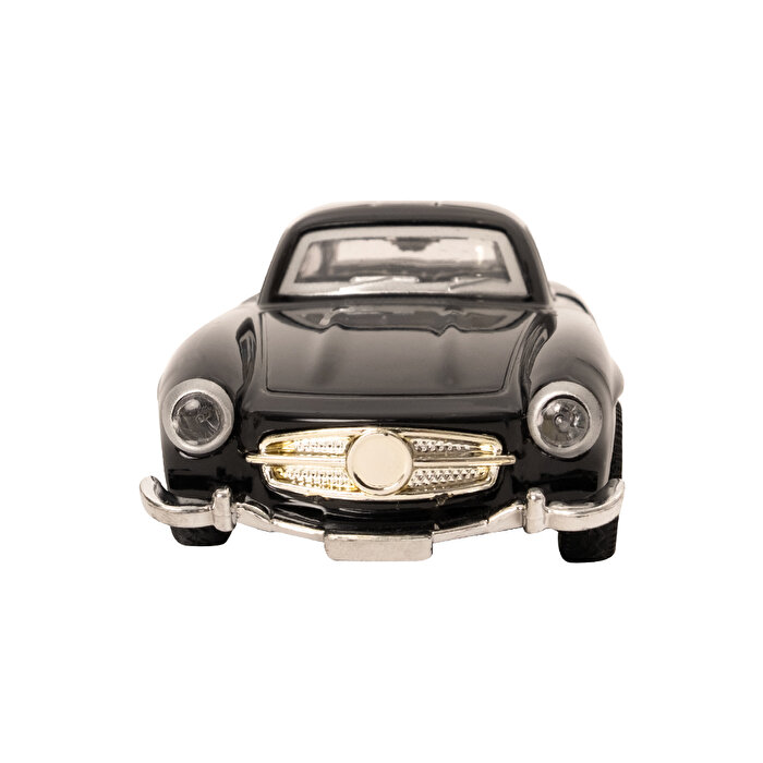 Sesli Işıklı 1:36 Metal Çek Bırak Tek Kapı Araba Siyah