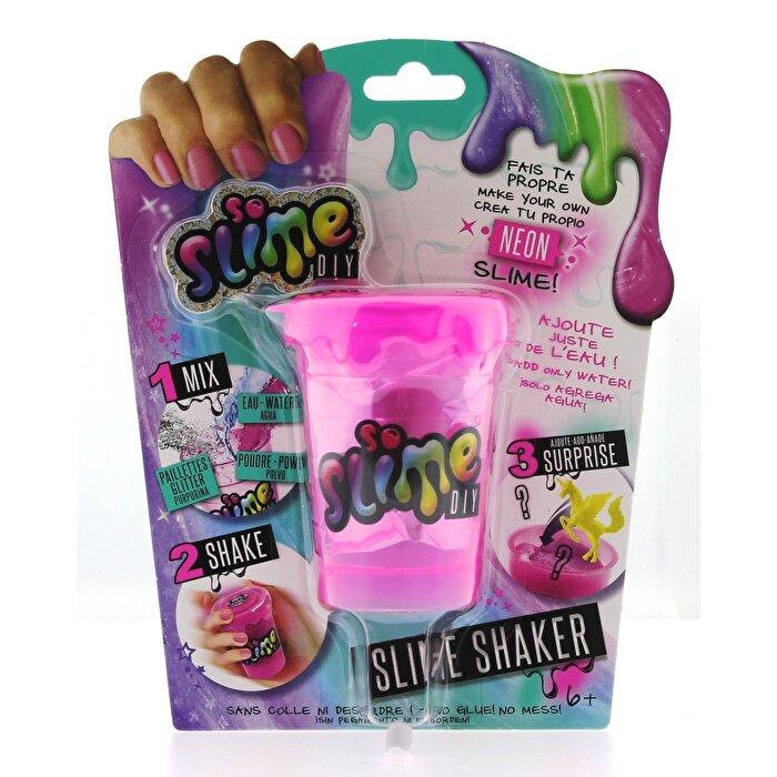 Neon Pembe Slime Shaker Rainbow Tekli Paket