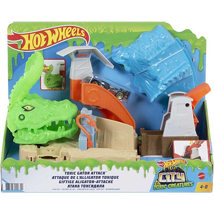 Hot Wheels Şehirde Yaratık Macerası Oyun Seti Serisi Toxic Gator GTT69