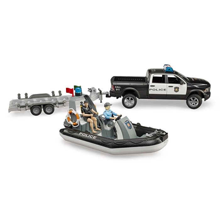 Bruder Ram 2500 Polis Aracı Römork  Zodyak 2 Figür ve Aksesuarlar