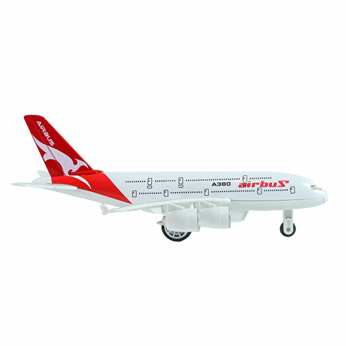 Diecast Çek Bırak Airbus Uçak Kırmızı
