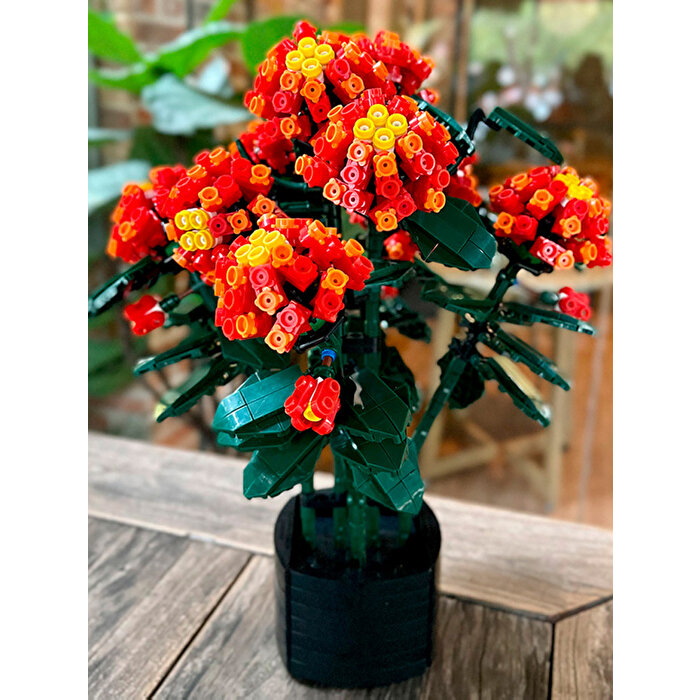 Mega Blok Çiçek Lantana (Çalı Minesi) 1615 Parça