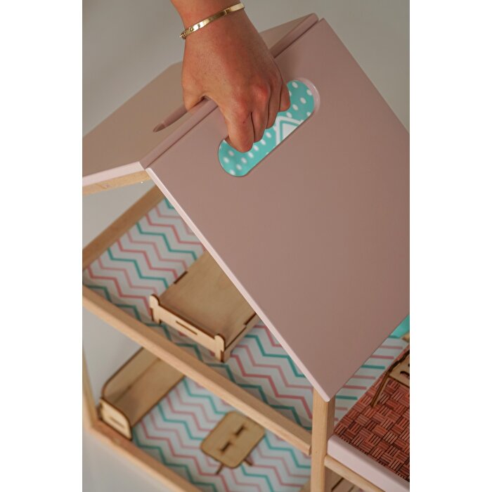 Ahşap Merdivenli Ev 1003 Mavi