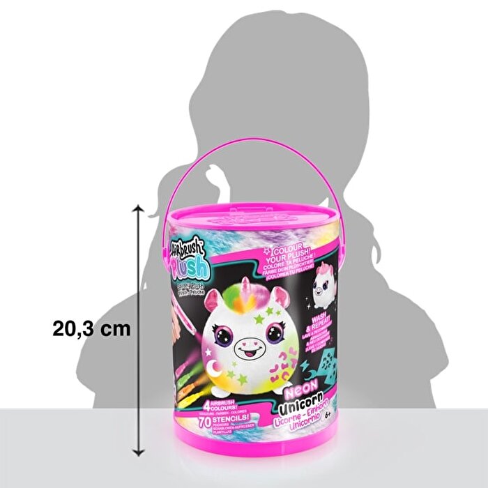 Airbrush Plush Squishy Peluş Neon Unicorn