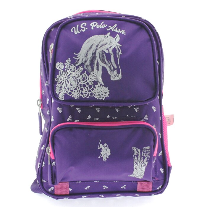 Polo Mor Çiçekli Anaokul Çantası 49484