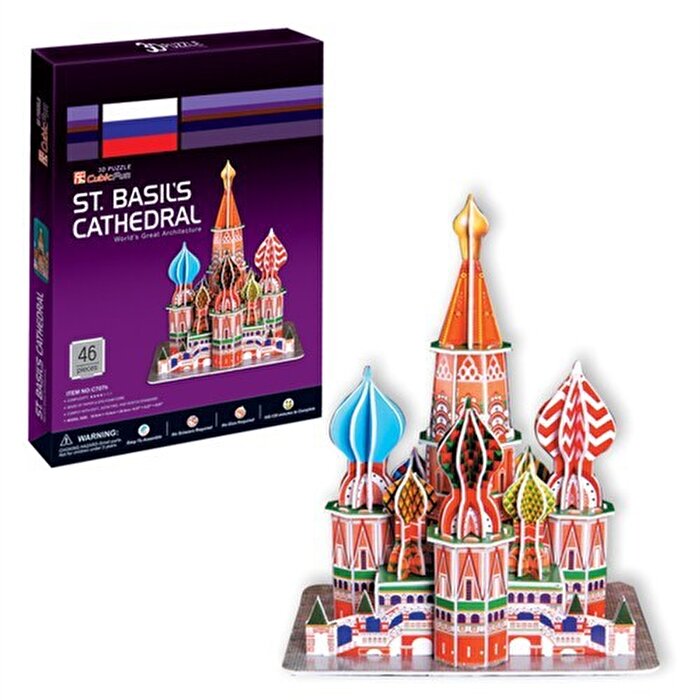 Cubic Fun 3D Puzzle 46 Parça St. Basil's Katedrali Rusya