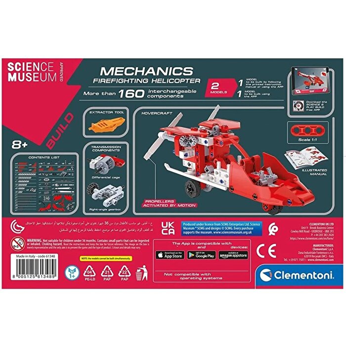 Clementoni Bilim ve Oyun: Mechanics Firefighting Helikopter
