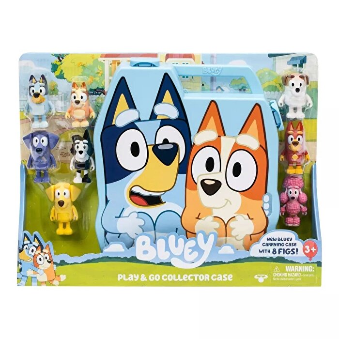 Bluey Deluxe Taşıma Çantası ve 8'li Figür Seti