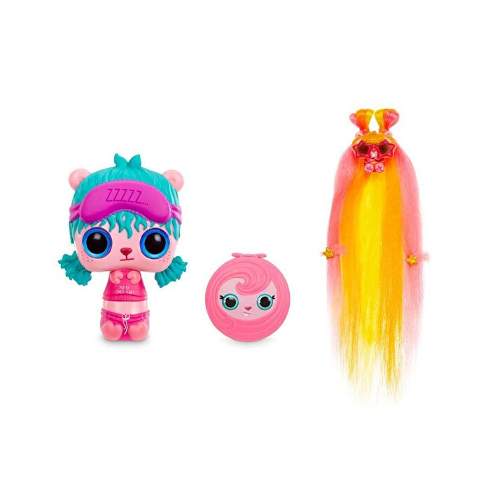 Pop Pop Sürpriz Saçlar 3'ü 1 Arada Turkuaz Saçlı Mor Bandanalı