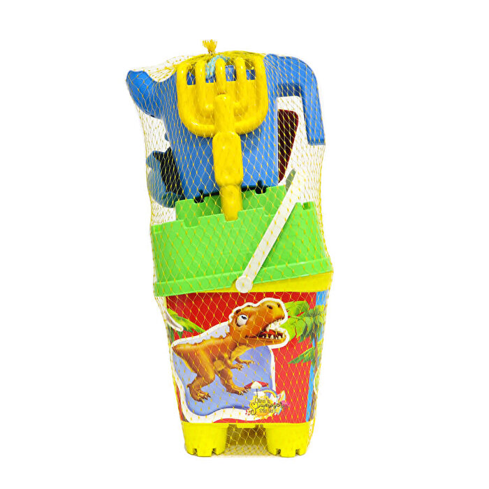 Resimli Yeşil Kapaklı Full Parçalı Mavi Suluklu Dev Kare Kova Seti 1029