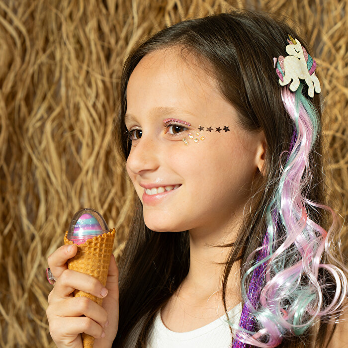 Lukky Unicorn Klipsli Mavi/Pembe Saç Tokası 35 Cm