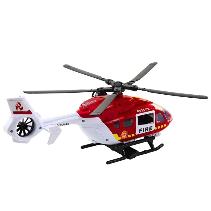 Pervaneli Işıklı ve Sesli Sürtmeli İtfaiye Helikopteri 30 Cm